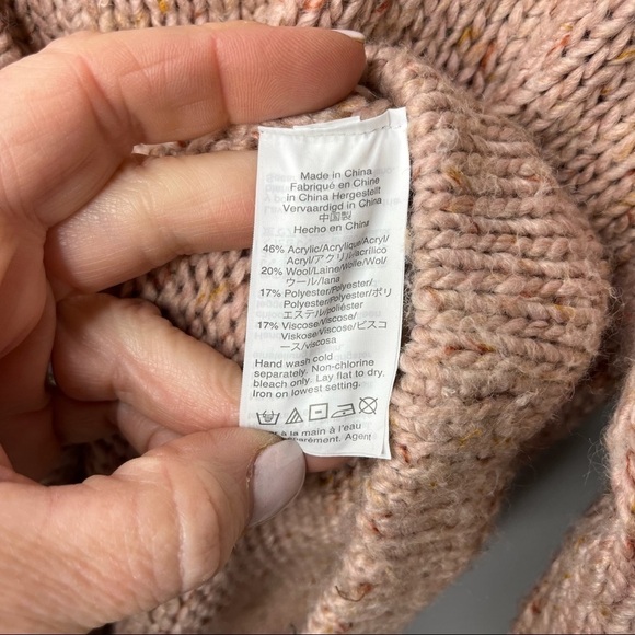 Madewell Beresford Wrap Front Pullover Sweater V Neck Chunky Flecked Yarn AD045 - Picture 9 of 11